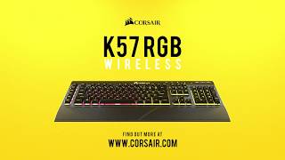 CORSAIR K57 RGB Wireless Gaming Keyboard  Vivid RGB Lighting Wireless Freedom [upl. by Burgener]