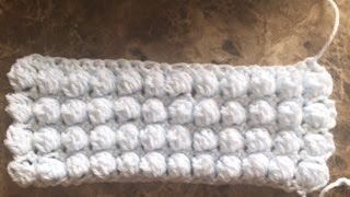 how to crochet the bobble stitch step by step instructions [upl. by Miranda837]