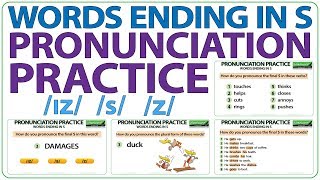 English Pronunciation Practice  How do you pronounce words ending in S [upl. by Iormina]