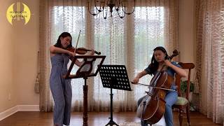 Salut dAmour  Violin and Cello Duet Harmonies from Home [upl. by Eserehs]