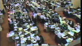 1987 Stock Market Crash stock footage  archival footage [upl. by Fruma]