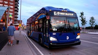 MTA New York City Bus amp MTA Bus Company  E amp F Train Subway Shuttle Buses  Briarwood [upl. by Enatan]