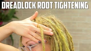 Easy Way to Tighten Dreadlock Roots  What What [upl. by Harhay]