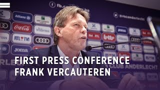 Frank Vercauterens first press conference [upl. by Eolcin]