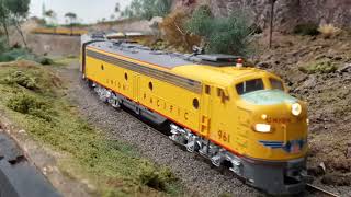 Union Pacific EMD E8 diesel full length passenger train [upl. by Nekciv]