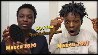 My 1 Year Dreadlocks Transformation Journey  In 2021 [upl. by Wendt200]