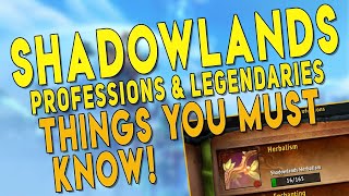 Shadowlands BEST Professions Legendary Crafting Guide amp My Top Profession Picks  WoW Beta [upl. by Snahc]