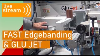 HolzHer Edgebander overview with glue purging Live 111920 [upl. by Dougall]