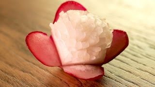 How to Make Radish Garnish Flower [upl. by Elda]