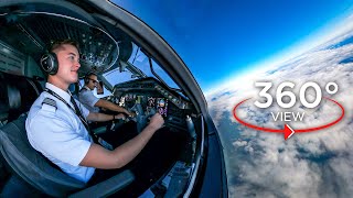 360° Airline Cockpit View FULL Flight  Dallas  Miami  American Eagle E145 [upl. by Vale]