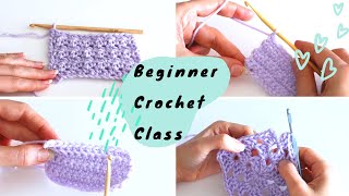 16 Essential Crochet Stitches and Skills Every Beginner Should Know  Beginner Crochet Master Class [upl. by Ltney]