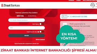 Ziraat Bankası İnternet Bankacılığı Şifresi Nasıl Alınır Bankaya Gitmeden Mobil Şifre Alma [upl. by Lyle]