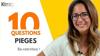 Questions entretien  10 exemples de questions pièges avec réponse [upl. by Niel]