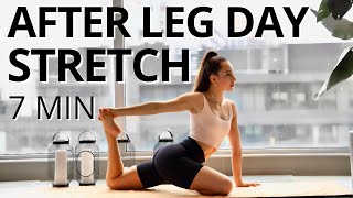 7 MIN AFTER WORKOUT STRETCH  Short amp Efficient Stretch for Leg Days  Daniela Suarez [upl. by Lenard]