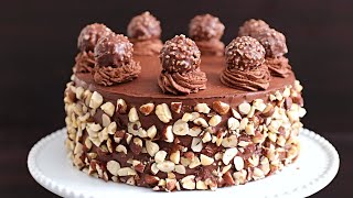 Ferrero Rocher Cake Recipe  How to Make Ferrero Rocher Cake [upl. by Lenard]