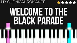 My Chemical Romance  Welcome To The Black Parade  EASY Piano Tutorial [upl. by Cloris936]