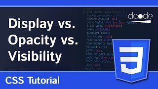 Hiding elements with display opacity or visibility CSS [upl. by Sedecrem]