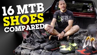 Which MOUNTAIN BIKE Shoe is BEST 16 Different MTB Kicks Compared [upl. by Aisul]