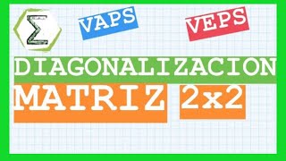 Diagonalización de matrices 2x2 Ejercicio resuelto [upl. by Ingrim]