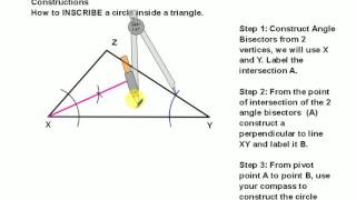 Inscribing a Circle Inside a Triangle [upl. by Strickler]