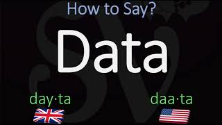 How to Pronounce Data  British Vs American Pronunciations [upl. by Papageno774]