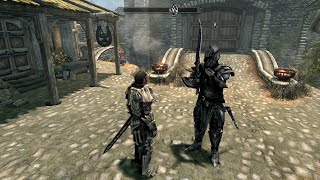 Defeating The Ebony Warrior Skyrim [upl. by Hugues169]