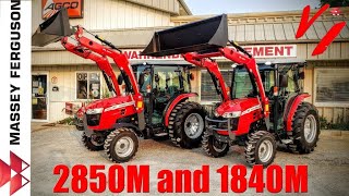 Massey Ferguson 1840M amp 2850M eHST Deluxe Cab Compact Tractor [upl. by Dnomasor]