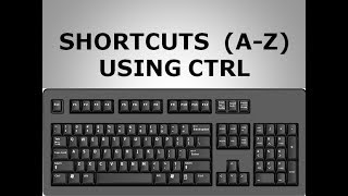 KEYBOARD SHORTCUTS A TO Z  USING CTRL IN HINDI KEYBOARD SERIES PART 2 [upl. by Lebyram]