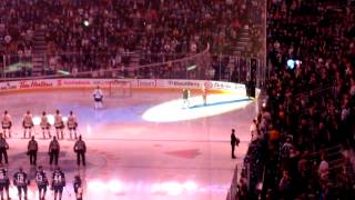 Toronto Maple Leafs fans finish singing US anthem after technical difficulties [upl. by Ranip640]