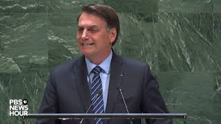 WATCH Brazil President Bolsonaros full speech to the UN General Assembly [upl. by Eenaffit310]