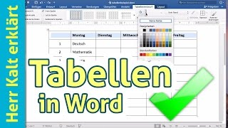 Tabellen in Word – AnleitungTutorial [upl. by Timus]