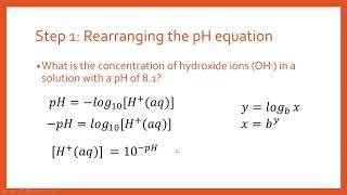 How to Calculate Hydroxide ion OH Concentration from pH [upl. by Siroled]