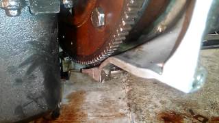 how to bolt torque converter to flywheel after bucking tranny and motor together [upl. by Rasia29]