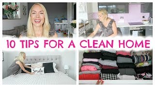 10 TIPS FOR A CLEAN HOME  HABITS FOR KEEPING A CLEAN HOUSE [upl. by Merras718]