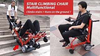 Electric Stair Climbing Wheelchair  Portable Stair Chair Lift [upl. by Hyman964]