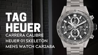 TAG Heuer Carrera Calibre Heuer 01 Skeleton Mens Watch CAR2A8A Review  SwissWatchExpo [upl. by Urissa]