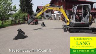 Wacker Neuson 50Z 3RD mit Helac Powertilt amp Easylock Schnellwechsler DEMO  Lang Machinery [upl. by Baptista]