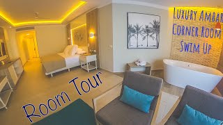 Luxury Ambar Bahia Principe Corner Swim Up  360 Room Tour [upl. by Ramsey]