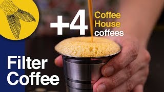 Filter CoffeeKapi 4 types of Coffee House coffees—How to use a South Indian Coffee Filter at Home [upl. by Ahsilak]