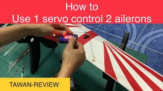 How to use 1 servo control 2 ailerons [upl. by Otrebire]