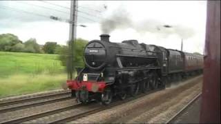 70013 Oliver Cromwell and Black 5 44932 The Scarborough Spa Express 300811wmv [upl. by Dudley]