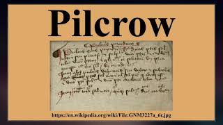 Pilcrow [upl. by Leirbaj5]