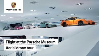 Porsche Museum The 30000 Horsepower Aerial Drone Tour [upl. by Durrej]