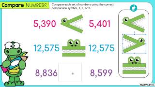 Compare and Order Numbers up to 100000 [upl. by Yeltsew]