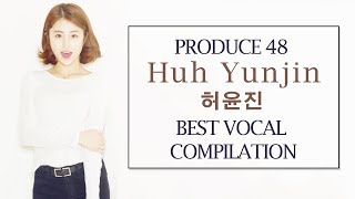 LESSERAFIM  허윤진 HUH YUNJIN BEST VOCALS COMPILATION PRODUCE 48 [upl. by Aisyat]