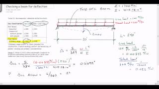 Check beam for deflection [upl. by Nemzaj]