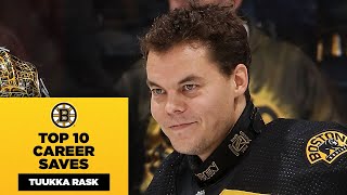 Tuukka Rasks Top 10 Career Saves [upl. by Ragland]