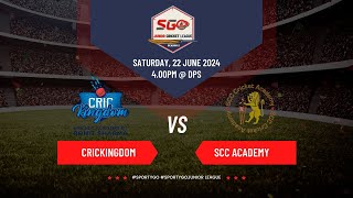 SG Under  9 Junior League SCC Academy vs Crickingdom [upl. by Trudy]