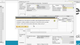 Cancelar documentos en la versión 9 de SAP Business One [upl. by Rediah]