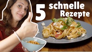 5 schnelle Rezepte in unter 10 Minuten  vegetarisch und abwechslungsreich [upl. by Eile]